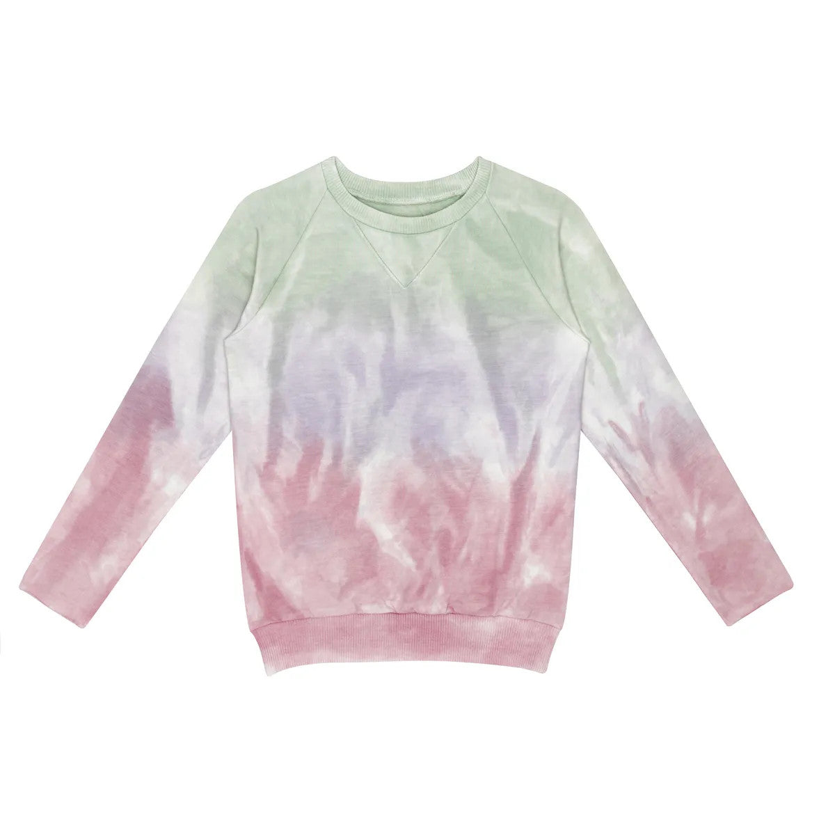Little Hedonist minimalistic tie-dye crewneck sweater made from the softest organic sweat you can imagine. Sustainable kids clothing for boys and girls.