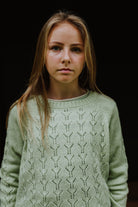 Little Hedonist wool and alpaca-blend knitted sweater in bright green