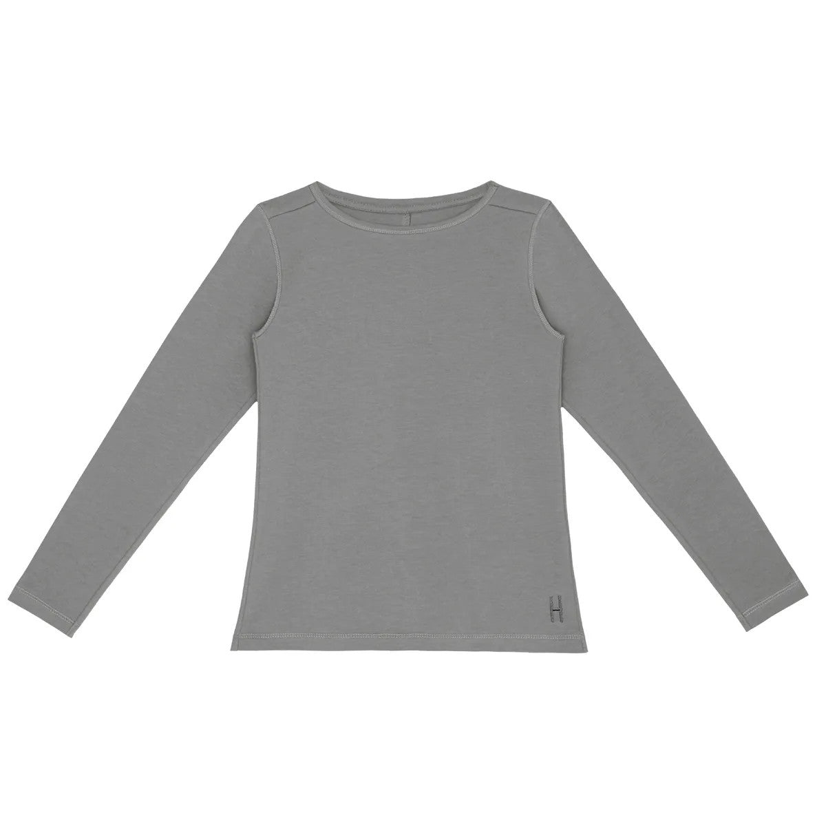 Little Hedonist trans-seasonal unisex organic cotton longsleeve shirt in grey