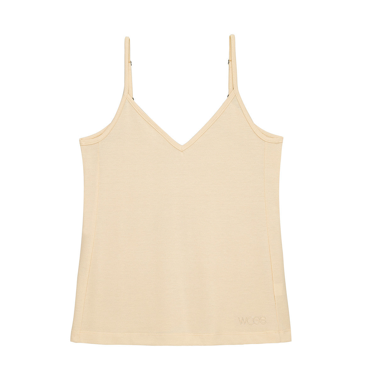 This Little Hedonist beige camisole is our essential cami top, made from the softest piquet cotton. Made from organic cotton.