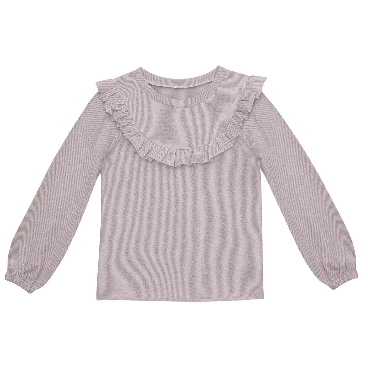 Little Hedonist very girly, very fancy Lavender Frost round-neck top with golden details