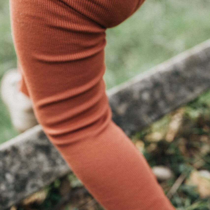 Little Hedonist organic skinny legging made of our softest rib