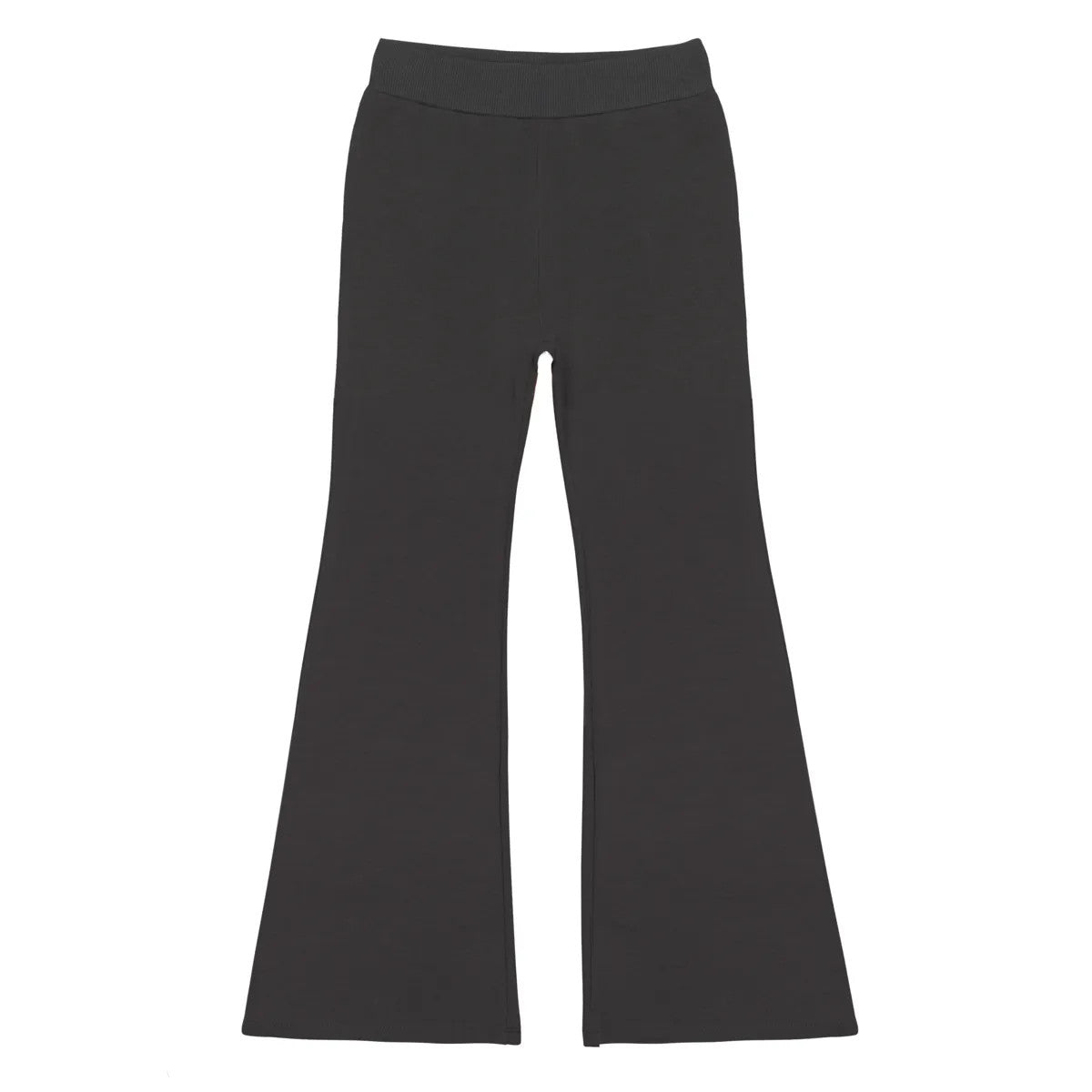 Little Hedonist organic dark grey flared leggings, made of organic cotton