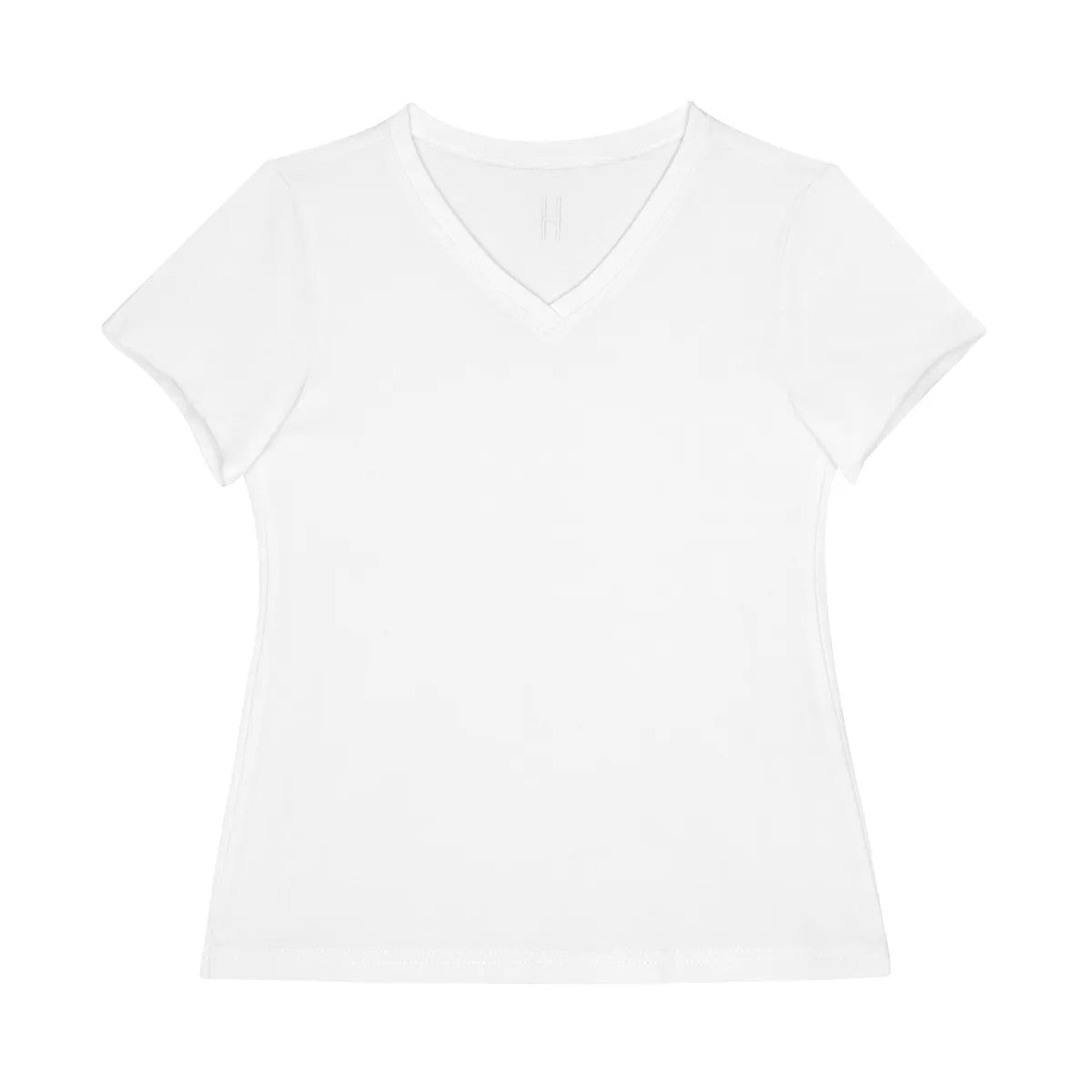 Little Hedonist unisex organic cotton slim-fit short-sleeve shirt in white