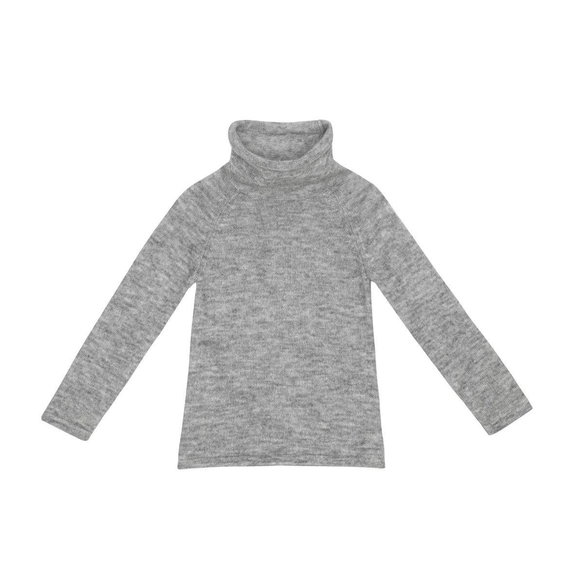 Little Hedonist grey wool-blend turtle neck soft enough to not irritate.