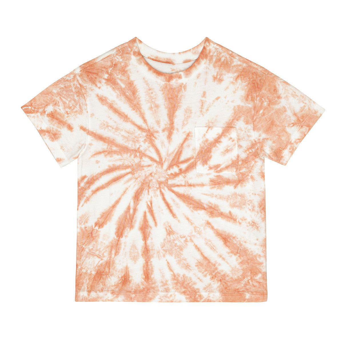 Little Hedonist round neck shirt in tie-dye fog for boys and girls. For this shirt we use the best premium organic cotton for light and easy fit! Sustainable kids clothing.