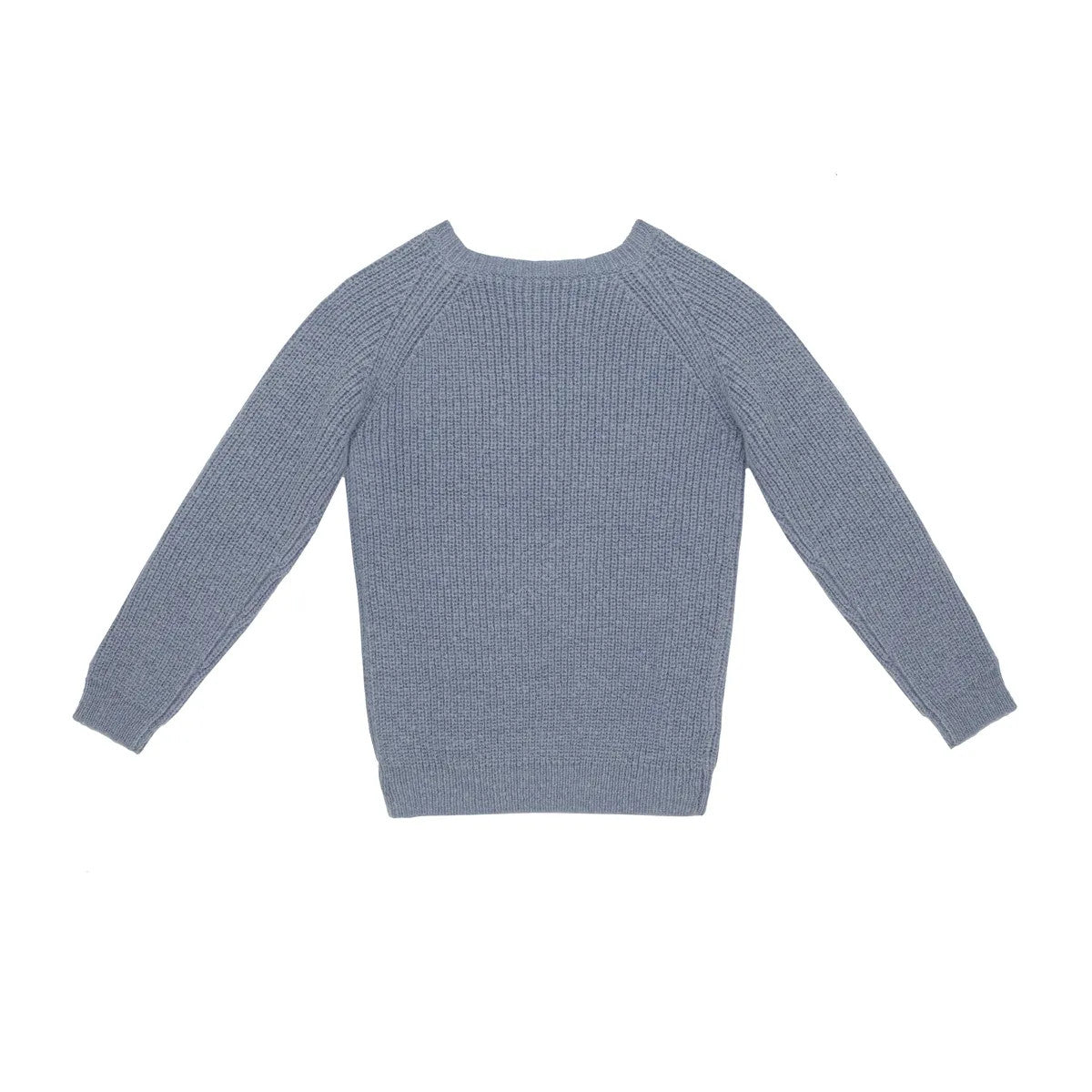 Extremely soft and warm blue organic knitted sweater by Little Hedonist