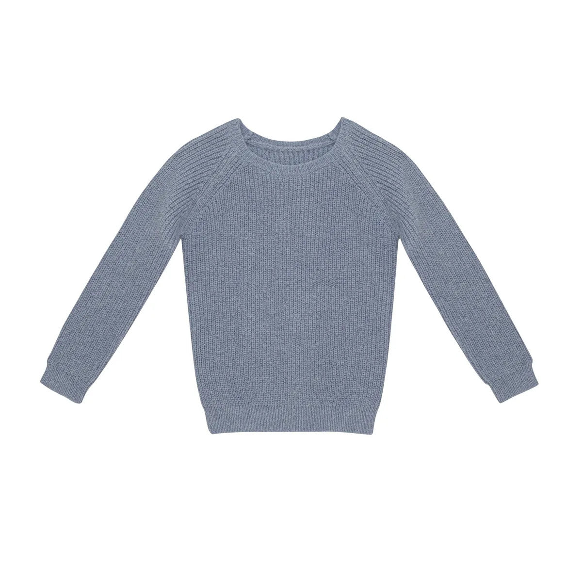 Extremely soft and warm blue organic knitted sweater by Little Hedonist