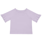 Pleated lavender Little Hedonist shirt for girls. Look like a real fashionista with this shirt! Sustainable kids clothing made from organic cotton.