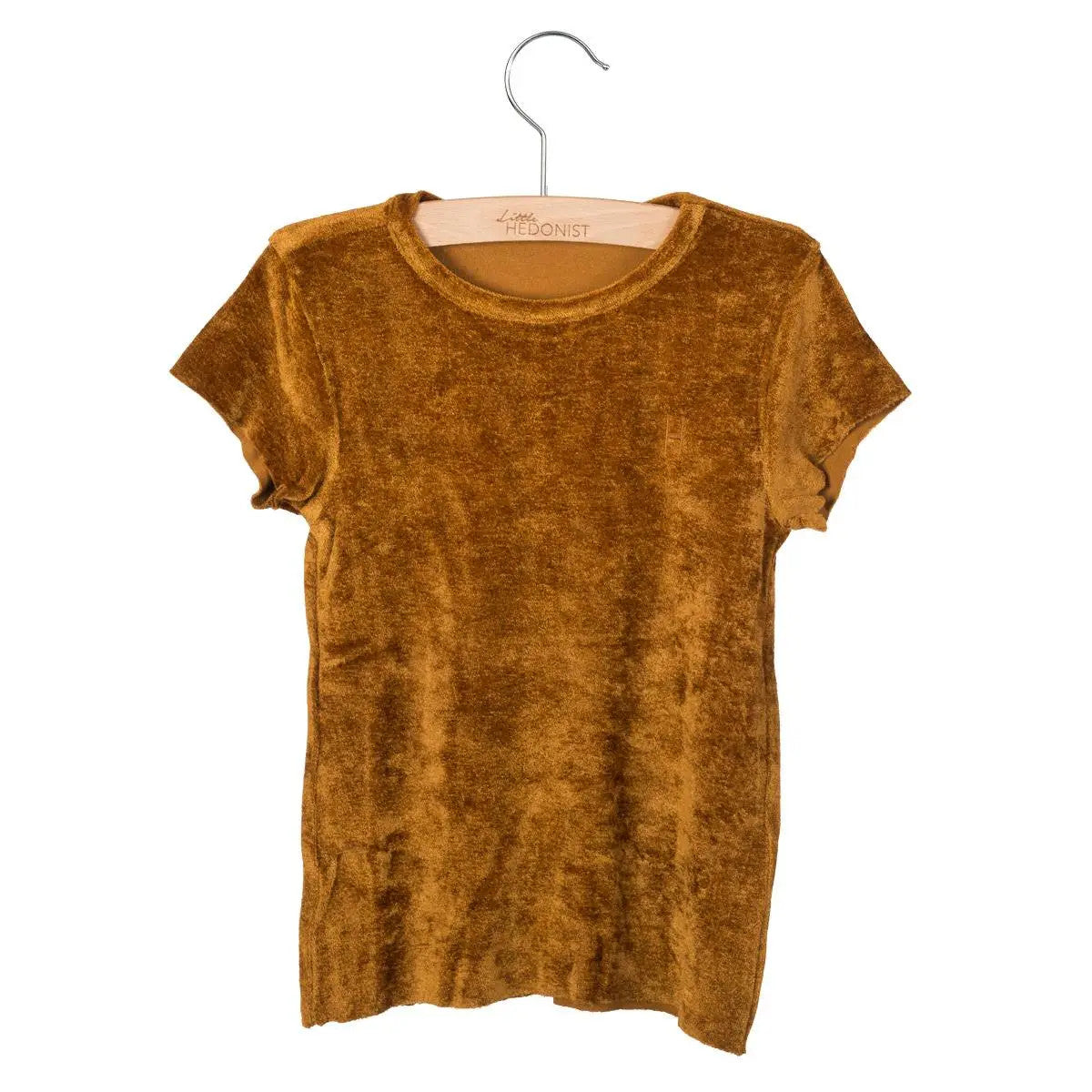 Little Hedonist thick unisex organic cotton t-shirt in gold