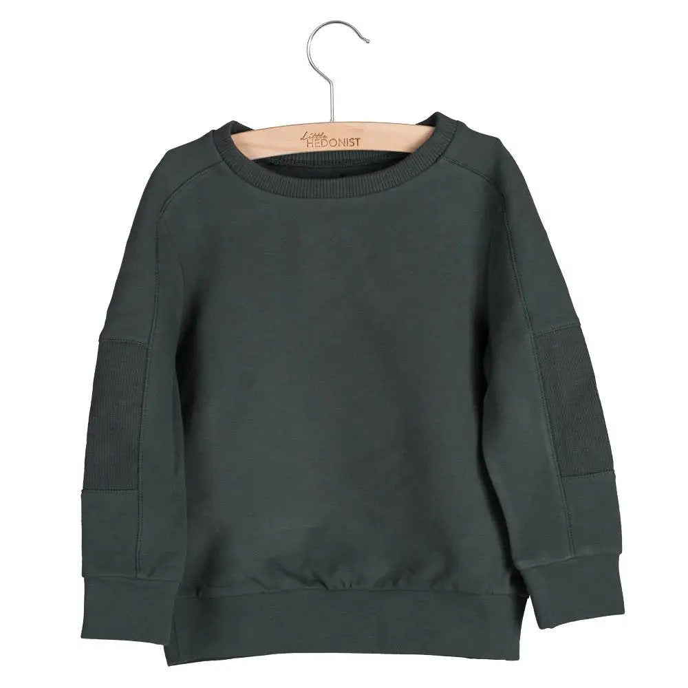 Little Hedonist unisex organic cotton sweatshirt in dark grey