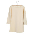 Little Hedonist organic long-sleeve cotton dress for all seasons in Beige