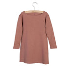 Little Hedonist organic long-sleeve cotton dress for all seasons in Burlwood Pink