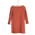 Little Hedonist organic long-sleeve cotton dress for all seasons in Chili Oil Argan Oil