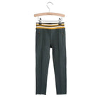 Little Hedonist organic track pants with a skinny cut in dark grey