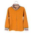 Organic cotton track jacket with raglan sleeves in Pumpkin Spice