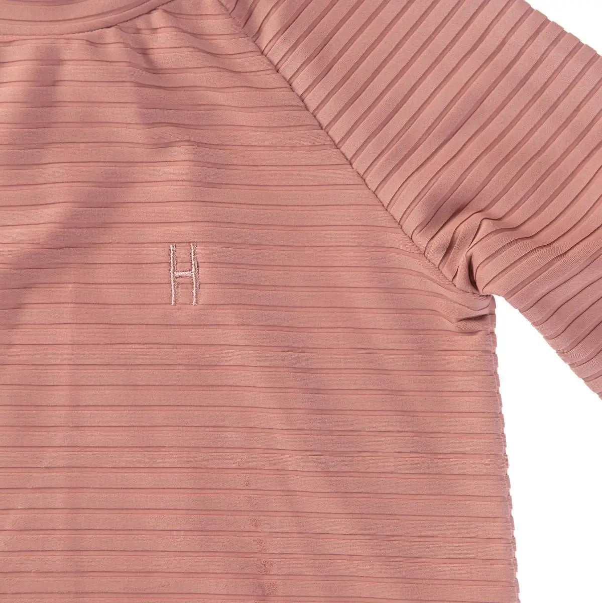 Little Hedonist long-sleeve UV shirt made of recycled polyamide in Burlwood Pink
