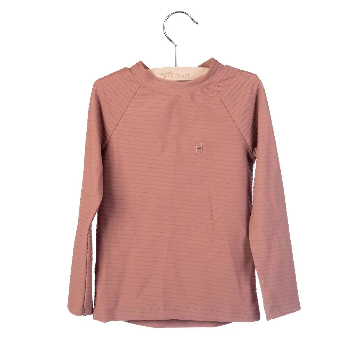 Little Hedonist long-sleeve UV shirt made of recycled polyamide in Burlwood Pink